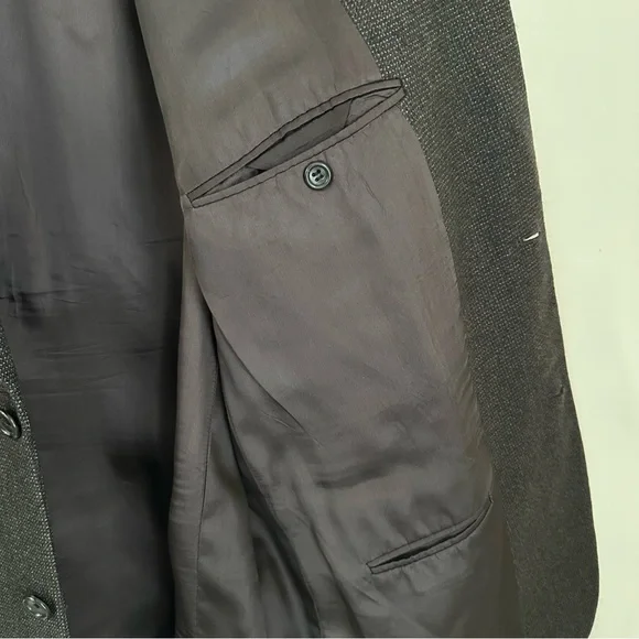 Vintage Joseph & Feiss 46L Lambswool Sports Coat Brown Grey 2-Button Men’s Wool - Picture 5 of 11